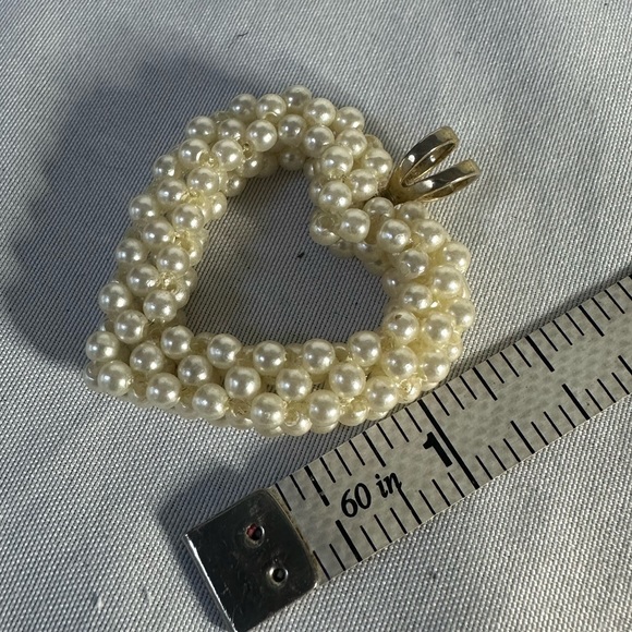 Pearl bead heart pendant convertible necklace - Picture 5 of 5